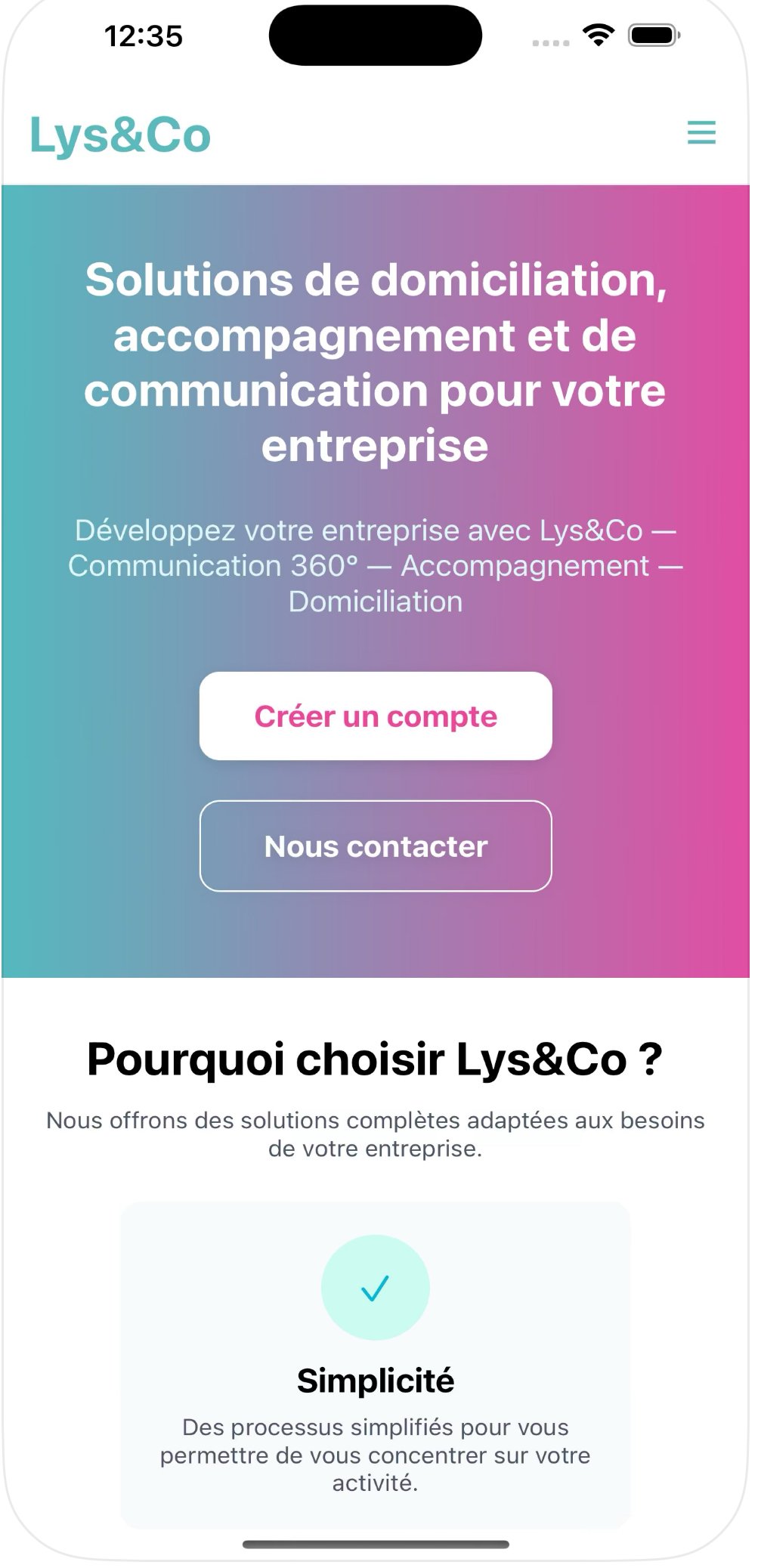 Application Lys & Co